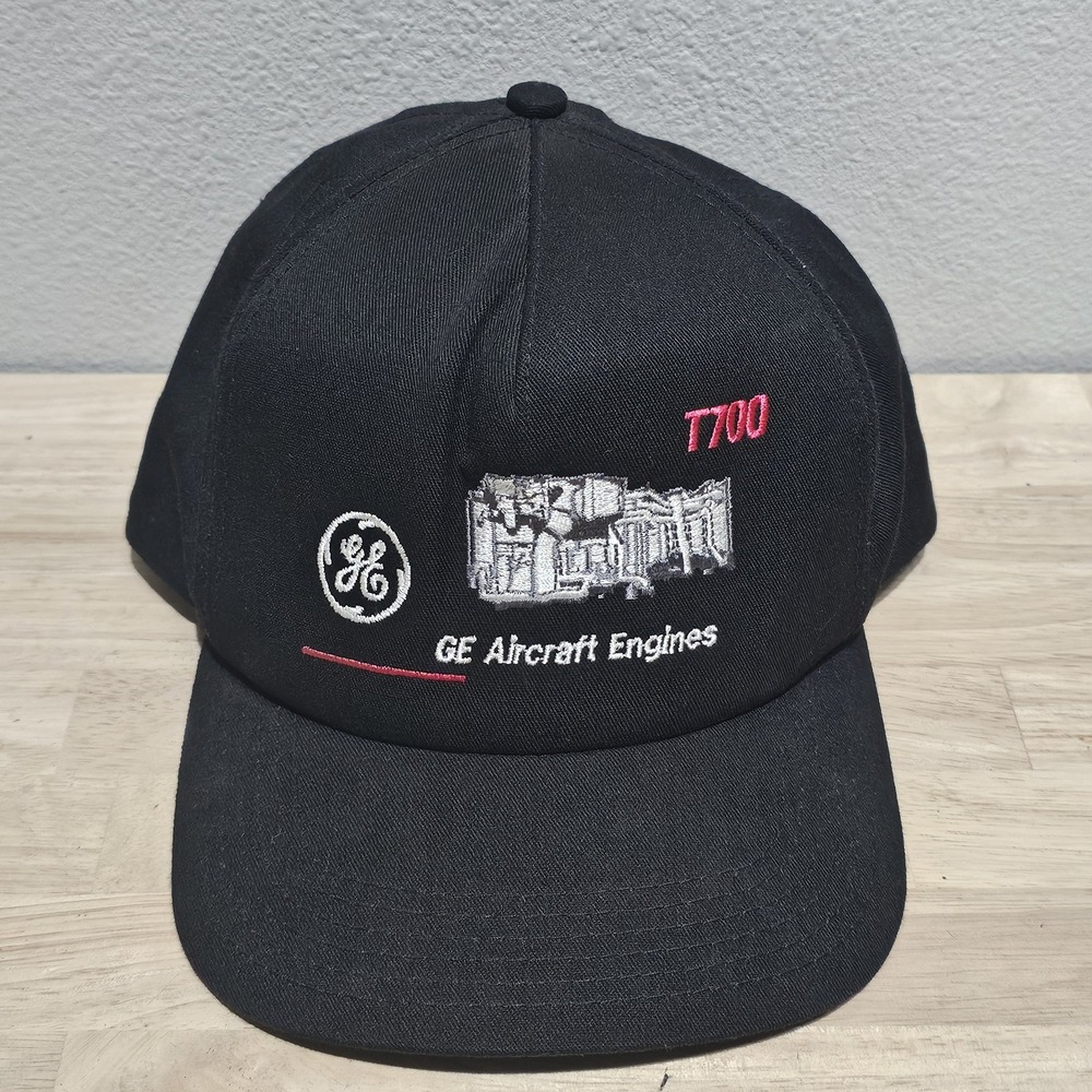 Vintage GE T700 Aircraft Engines Hat Made In USA Black